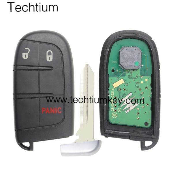 433Mhz 46 chip FCC:M3N40821302 keyless 2+1 button remote key for Jeep 2014-2018